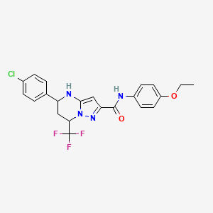 5-(4-chlorophenyl)-N-(4-ethoxyphenyl)-7-(trifluoromethyl)-4,5,6,7-tetrahydropyrazolo[1,5-a]pyrimidine-2-carboxamide