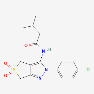 N-(2-(4-chlorophenyl)-5,5-dioxido-4,6-dihydro-2H-thieno[3,4-c]pyrazol-3-yl)-3-methylbutanamide