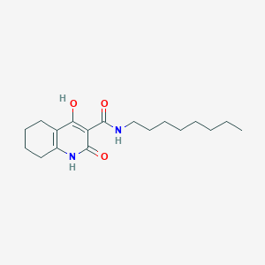 molecular formula C18H28N2O3 B11209463 4-hydroxy-N-octyl-2-oxo-1,2,5,6,7,8-hexahydroquinoline-3-carboxamide 