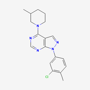 molecular formula C18H20ClN5 B11209475 1-(3-chloro-4-methylphenyl)-4-(3-methylpiperidin-1-yl)-1H-pyrazolo[3,4-d]pyrimidine 