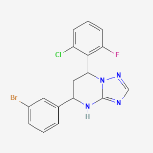 5-(3-Bromophenyl)-7-(2-chloro-6-fluorophenyl)-4,5,6,7-tetrahydro[1,2,4]triazolo[1,5-a]pyrimidine