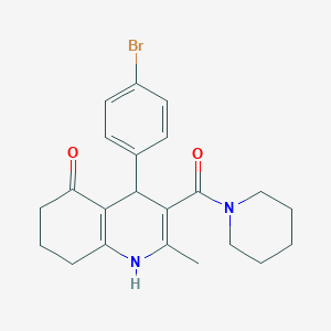 molecular formula C22H25BrN2O2 B11209501 4-(4-bromophenyl)-2-methyl-3-(piperidin-1-ylcarbonyl)-4,6,7,8-tetrahydroquinolin-5(1H)-one 