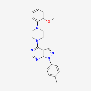 molecular formula C23H24N6O B11209552 4-[4-(2-methoxyphenyl)piperazin-1-yl]-1-(4-methylphenyl)-1H-pyrazolo[3,4-d]pyrimidine 