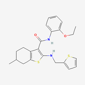 molecular formula C23H26N2O2S2 B11209557 N-(2-ethoxyphenyl)-6-methyl-2-[(thiophen-2-ylmethyl)amino]-4,5,6,7-tetrahydro-1-benzothiophene-3-carboxamide 