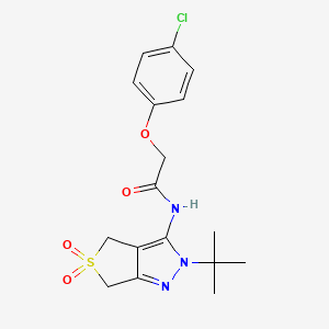 N-(2-(tert-butyl)-5,5-dioxido-4,6-dihydro-2H-thieno[3,4-c]pyrazol-3-yl)-2-(4-chlorophenoxy)acetamide