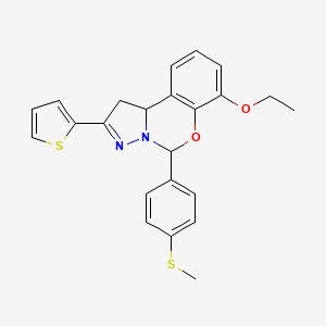 7-Ethoxy-5-[4-(methylsulfanyl)phenyl]-2-(thiophen-2-yl)-1,10b-dihydropyrazolo[1,5-c][1,3]benzoxazine