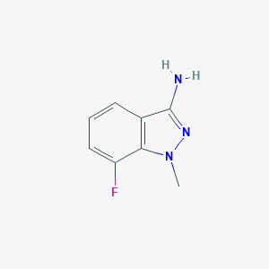 molecular formula C8H8FN3 B112096 7-氟-1-甲基-1H-吲哚-3-胺 CAS No. 171809-14-6