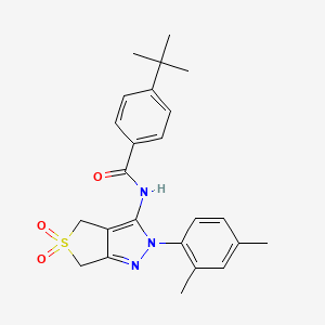 4-(tert-butyl)-N-(2-(2,4-dimethylphenyl)-5,5-dioxido-4,6-dihydro-2H-thieno[3,4-c]pyrazol-3-yl)benzamide