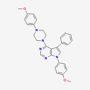 molecular formula C30H29N5O2 B11209672 7-(4-methoxyphenyl)-4-[4-(4-methoxyphenyl)piperazin-1-yl]-5-phenyl-7H-pyrrolo[2,3-d]pyrimidine 