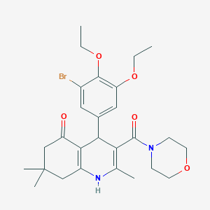 4-(3-bromo-4,5-diethoxyphenyl)-2,7,7-trimethyl-3-(morpholin-4-ylcarbonyl)-4,6,7,8-tetrahydroquinolin-5(1H)-one