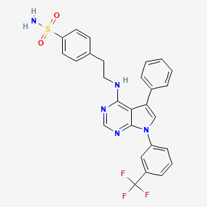 4-[2-({5-phenyl-7-[3-(trifluoromethyl)phenyl]-7H-pyrrolo[2,3-d]pyrimidin-4-yl}amino)ethyl]benzenesulfonamide