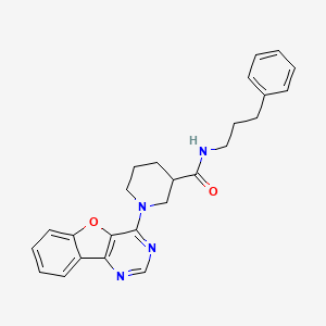 1-([1]benzofuro[3,2-d]pyrimidin-4-yl)-N-(3-phenylpropyl)piperidine-3-carboxamide