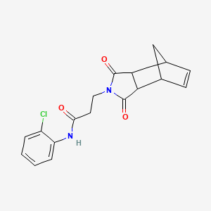 N-(2-chlorophenyl)-3-(1,3-dioxo-1,3,3a,4,7,7a-hexahydro-2H-4,7-methanoisoindol-2-yl)propanamide