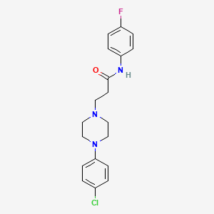 molecular formula C19H21ClFN3O B11209733 3-[4-(4-chlorophenyl)piperazin-1-yl]-N-(4-fluorophenyl)propanamide 