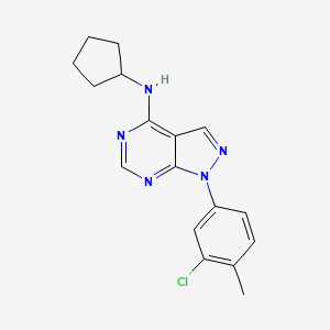 1-(3-chloro-4-methylphenyl)-N-cyclopentyl-1H-pyrazolo[3,4-d]pyrimidin-4-amine