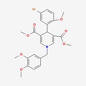 Dimethyl 4-(5-bromo-2-methoxyphenyl)-1-(3,4-dimethoxybenzyl)-1,4-dihydropyridine-3,5-dicarboxylate