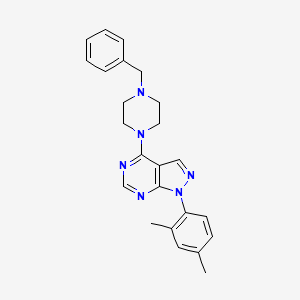 molecular formula C24H26N6 B11209776 4-(4-benzylpiperazin-1-yl)-1-(2,4-dimethylphenyl)-1H-pyrazolo[3,4-d]pyrimidine 