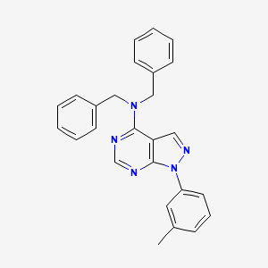 molecular formula C26H23N5 B11209778 N,N-dibenzyl-1-(3-methylphenyl)-1H-pyrazolo[3,4-d]pyrimidin-4-amine 