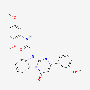 N-(2,5-dimethoxyphenyl)-2-[2-(3-methoxyphenyl)-4-oxopyrimido[1,2-a]benzimidazol-10(4H)-yl]acetamide