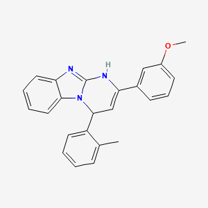 molecular formula C24H21N3O B11209817 2-(3-Methoxyphenyl)-4-(2-methylphenyl)-1,4-dihydropyrimido[1,2-a]benzimidazole 