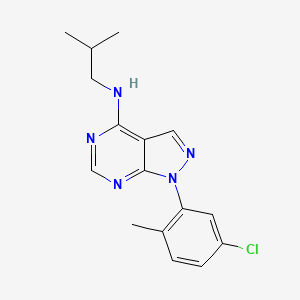 molecular formula C16H18ClN5 B11209835 1-(5-chloro-2-methylphenyl)-N-(2-methylpropyl)-1H-pyrazolo[3,4-d]pyrimidin-4-amine 