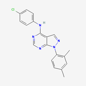 molecular formula C19H16ClN5 B11209889 N-(4-chlorophenyl)-1-(2,4-dimethylphenyl)-1H-pyrazolo[3,4-d]pyrimidin-4-amine 