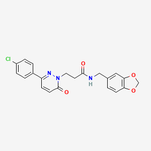 N-(1,3-benzodioxol-5-ylmethyl)-3-[3-(4-chlorophenyl)-6-oxopyridazin-1(6H)-yl]propanamide