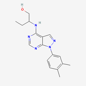 2-{[1-(3,4-dimethylphenyl)-1H-pyrazolo[3,4-d]pyrimidin-4-yl]amino}butan-1-ol