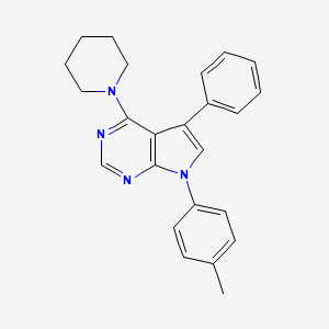 7-(4-methylphenyl)-5-phenyl-4-(piperidin-1-yl)-7H-pyrrolo[2,3-d]pyrimidine