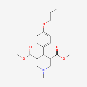 molecular formula C19H23NO5 B11209922 Dimethyl 1-methyl-4-(4-propoxyphenyl)-1,4-dihydropyridine-3,5-dicarboxylate 