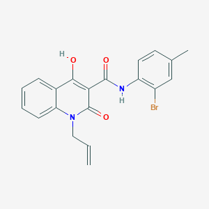 molecular formula C20H17BrN2O3 B11209925 N-(2-bromo-4-methylphenyl)-4-hydroxy-2-oxo-1-(prop-2-en-1-yl)-1,2-dihydroquinoline-3-carboxamide 