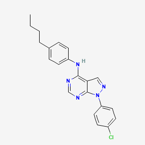 molecular formula C21H20ClN5 B11209936 N-(4-butylphenyl)-1-(4-chlorophenyl)-1H-pyrazolo[3,4-d]pyrimidin-4-amine 