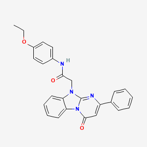 molecular formula C26H22N4O3 B11209950 N-(4-ethoxyphenyl)-2-(4-oxo-2-phenylpyrimido[1,2-a]benzimidazol-10(4H)-yl)acetamide 