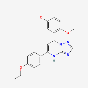 molecular formula C21H22N4O3 B11209954 7-(2,5-Dimethoxyphenyl)-5-(4-ethoxyphenyl)-4,7-dihydro[1,2,4]triazolo[1,5-a]pyrimidine 