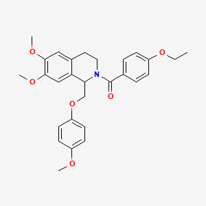 (6,7-dimethoxy-1-((4-methoxyphenoxy)methyl)-3,4-dihydroisoquinolin-2(1H)-yl)(4-ethoxyphenyl)methanone