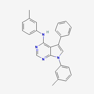 molecular formula C26H22N4 B11209977 N,7-bis(3-methylphenyl)-5-phenylpyrrolo[2,3-d]pyrimidin-4-amine 