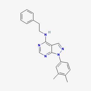 1-(3,4-dimethylphenyl)-N-(2-phenylethyl)-1H-pyrazolo[3,4-d]pyrimidin-4-amine