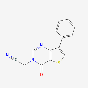 (4-oxo-7-phenylthieno[3,2-d]pyrimidin-3(4H)-yl)acetonitrile