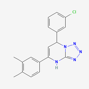 7-(3-Chlorophenyl)-5-(3,4-dimethylphenyl)-4,7-dihydrotetrazolo[1,5-a]pyrimidine