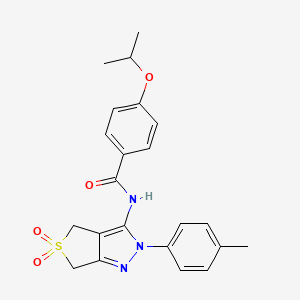 N-(5,5-dioxido-2-(p-tolyl)-4,6-dihydro-2H-thieno[3,4-c]pyrazol-3-yl)-4-isopropoxybenzamide