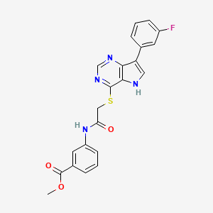 methyl 3-[({[7-(3-fluorophenyl)-5H-pyrrolo[3,2-d]pyrimidin-4-yl]sulfanyl}acetyl)amino]benzoate