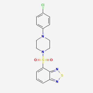 molecular formula C16H15ClN4O2S2 B11210056 4-{[4-(4-Chlorophenyl)piperazin-1-yl]sulfonyl}-2,1,3-benzothiadiazole 