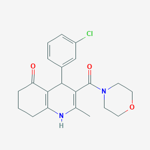 4-(3-chlorophenyl)-2-methyl-3-(morpholin-4-ylcarbonyl)-4,6,7,8-tetrahydroquinolin-5(1H)-one