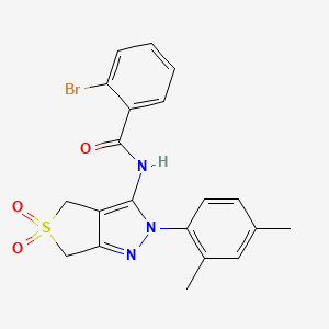 2-bromo-N-(2-(2,4-dimethylphenyl)-5,5-dioxido-4,6-dihydro-2H-thieno[3,4-c]pyrazol-3-yl)benzamide