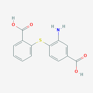 3-Amino-4-[(2-carboxyphenyl)thio]benzoic acid