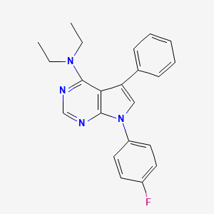 molecular formula C22H21FN4 B11210108 N,N-diethyl-7-(4-fluorophenyl)-5-phenyl-7H-pyrrolo[2,3-d]pyrimidin-4-amine 