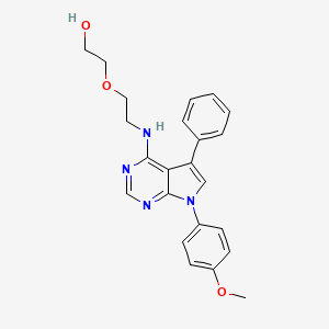 2-(2-{[7-(4-methoxyphenyl)-5-phenyl-7H-pyrrolo[2,3-d]pyrimidin-4-yl]amino}ethoxy)ethanol