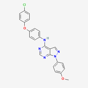 molecular formula C24H18ClN5O2 B11210132 N-[4-(4-chlorophenoxy)phenyl]-1-(4-methoxyphenyl)-1H-pyrazolo[3,4-d]pyrimidin-4-amine 