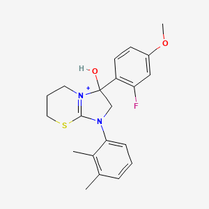 molecular formula C21H24FN2O2S+ B11210133 1-(2,3-dimethylphenyl)-3-(2-fluoro-4-methoxyphenyl)-3-hydroxy-2,3,6,7-tetrahydro-5H-imidazo[2,1-b][1,3]thiazin-1-ium 