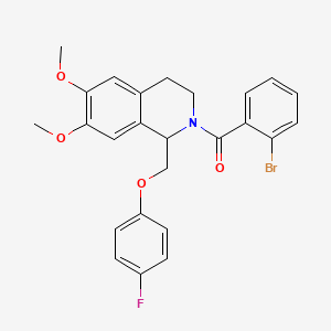 (2-bromophenyl)(1-((4-fluorophenoxy)methyl)-6,7-dimethoxy-3,4-dihydroisoquinolin-2(1H)-yl)methanone